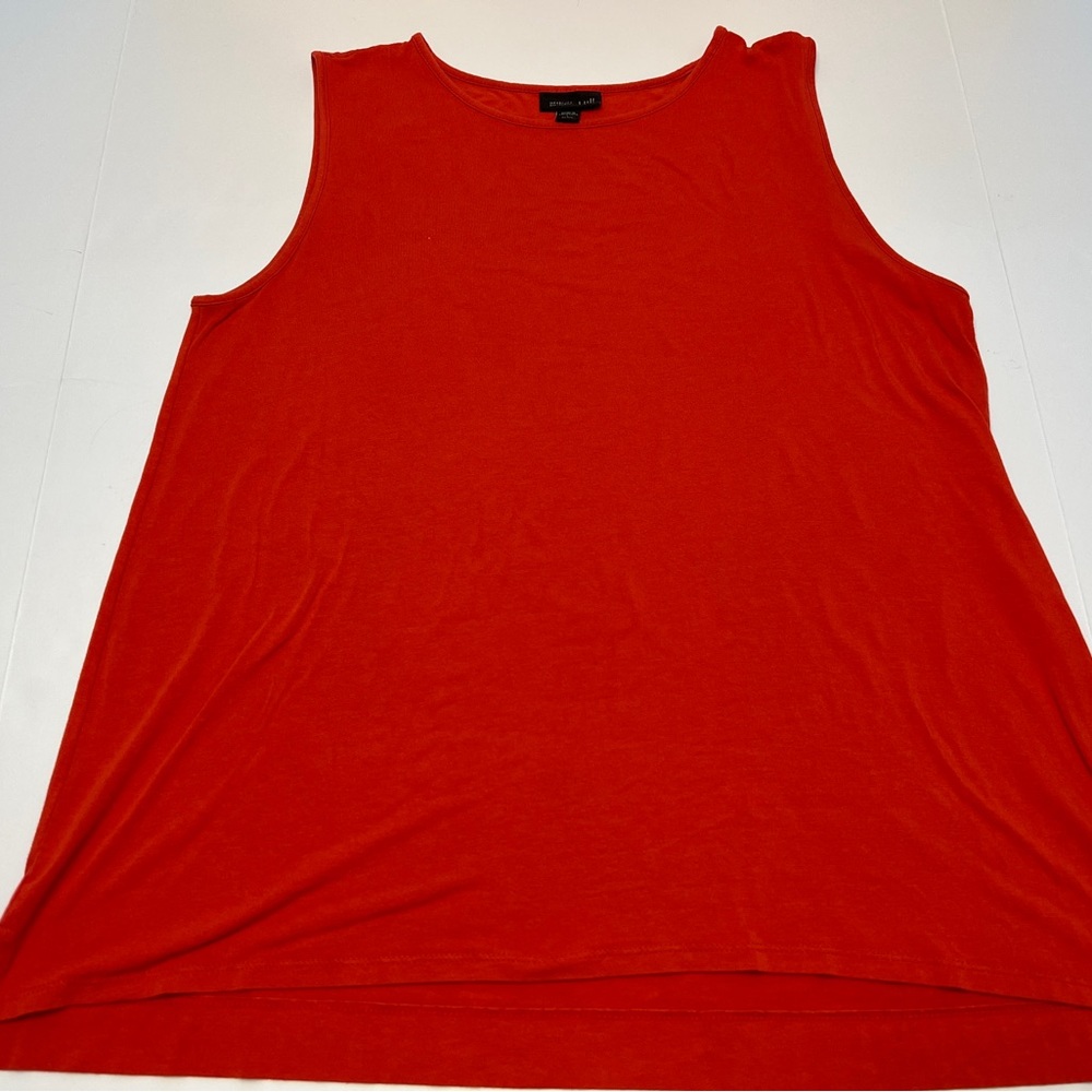 J Jill Wearever Collection Women's Size L Petite Tank Top Red Sleeveless